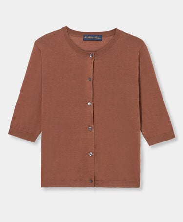 Brooks Brothers Silk Blend Cardigan Brown