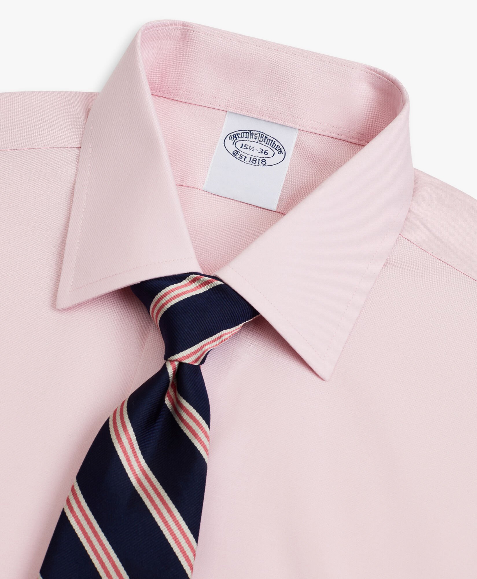 Regular Fit Non-Iron Stretch Oxford Supima Shirt with Ainsley Collar