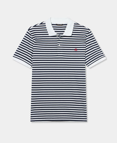 Brooks Brothers Awning Stripe Cotton Polo Navy
