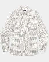 Brooks Brothers Gepunktetes Hemd aus Viskose Burgunderrot