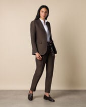 Brooks Brothers Blazer in Cotone-Lino Marrone Scuro