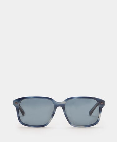 Brooks Brothers Blue Horn Sunglasses Blue Grey