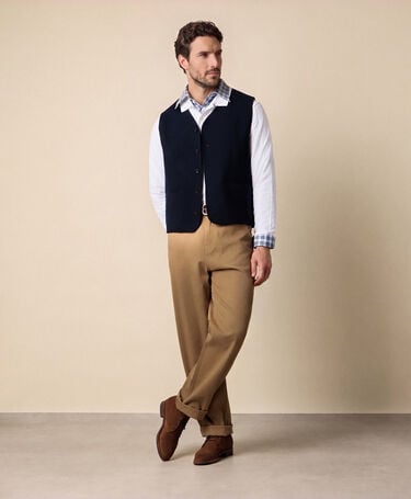 Brooks Brothers Gilet in Panno Blu Marino