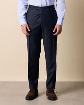 Brooks Brothers Virgin Wool Blend Comfort Trousers Navy