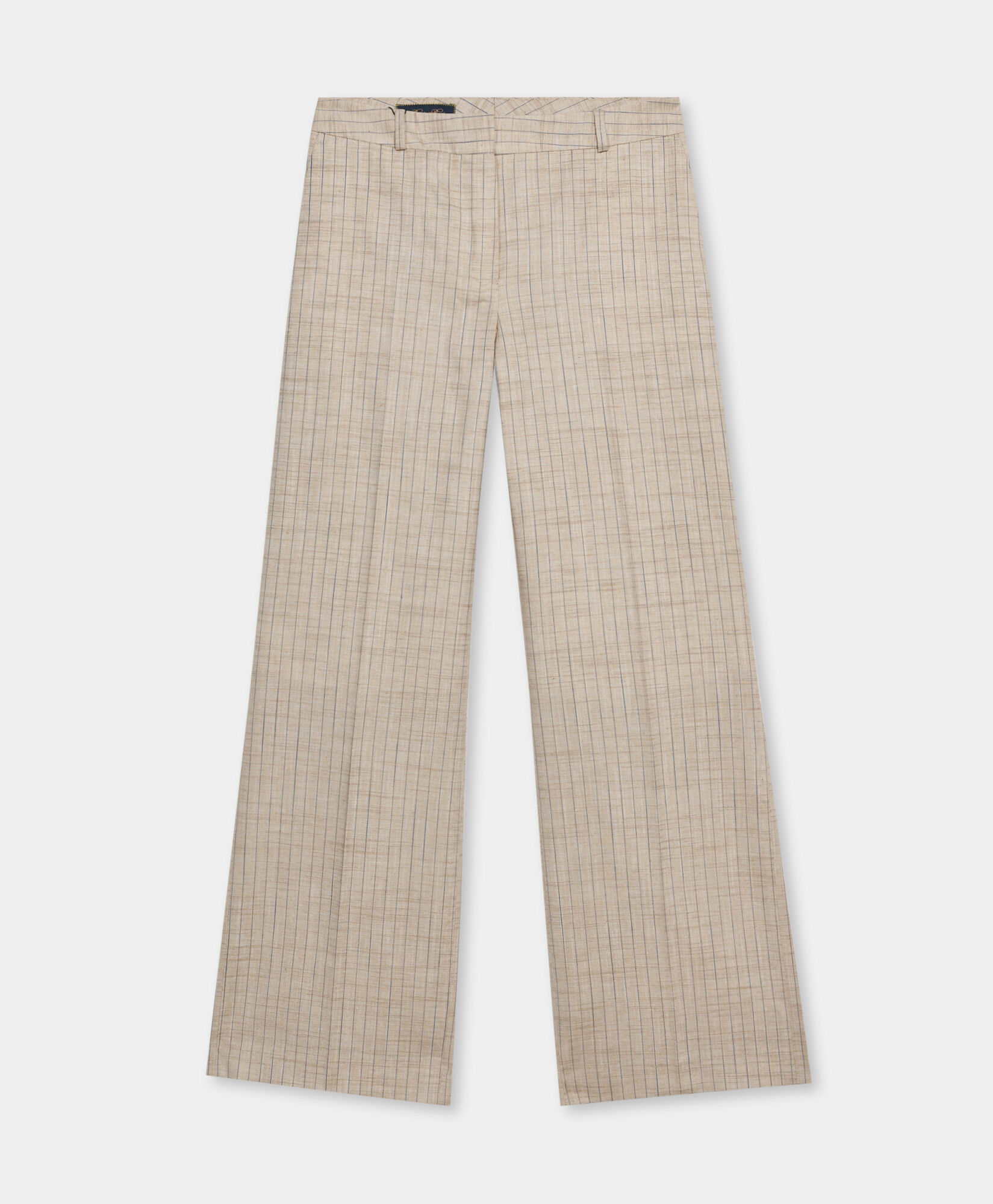 Wide Leg Pinstripe Trousers