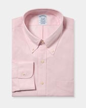 Brooks Brothers Regular Fit Non-Iron Shirt with Button Down Collar Pink