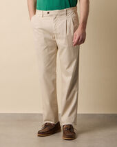 Brooks Brothers Pantalon en Coton à Double Pinces Beige