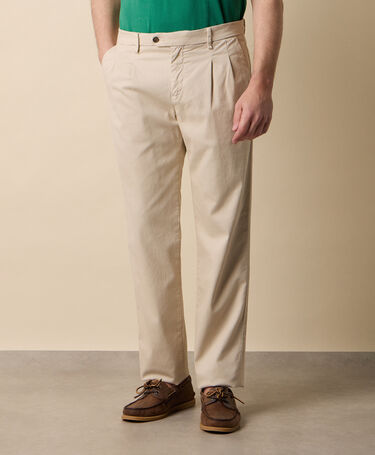 Brooks Brothers Pantalon en Coton à Double Pinces Beige