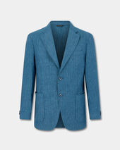 Brooks Brothers Herringbone Linen Blazer Light Blue