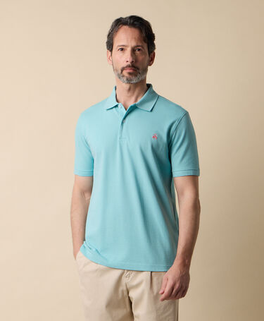 Brooks Brothers Polo en Coton Piqué Turquoise Foncé