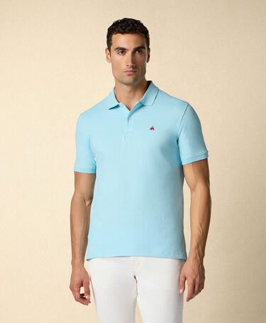 Brooks Brothers Baumwoll-Piqué-Polo Himmel