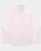 Brooks Brothers Regular Fit Poplin Friday Shirt with Button Down Collar Light Pink