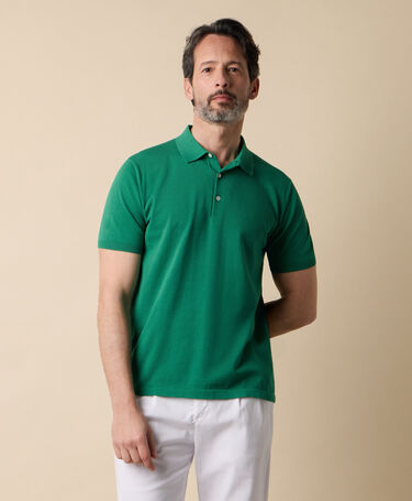 Brooks Brothers Polo en Maille de Coton Makò Vert Émeraude