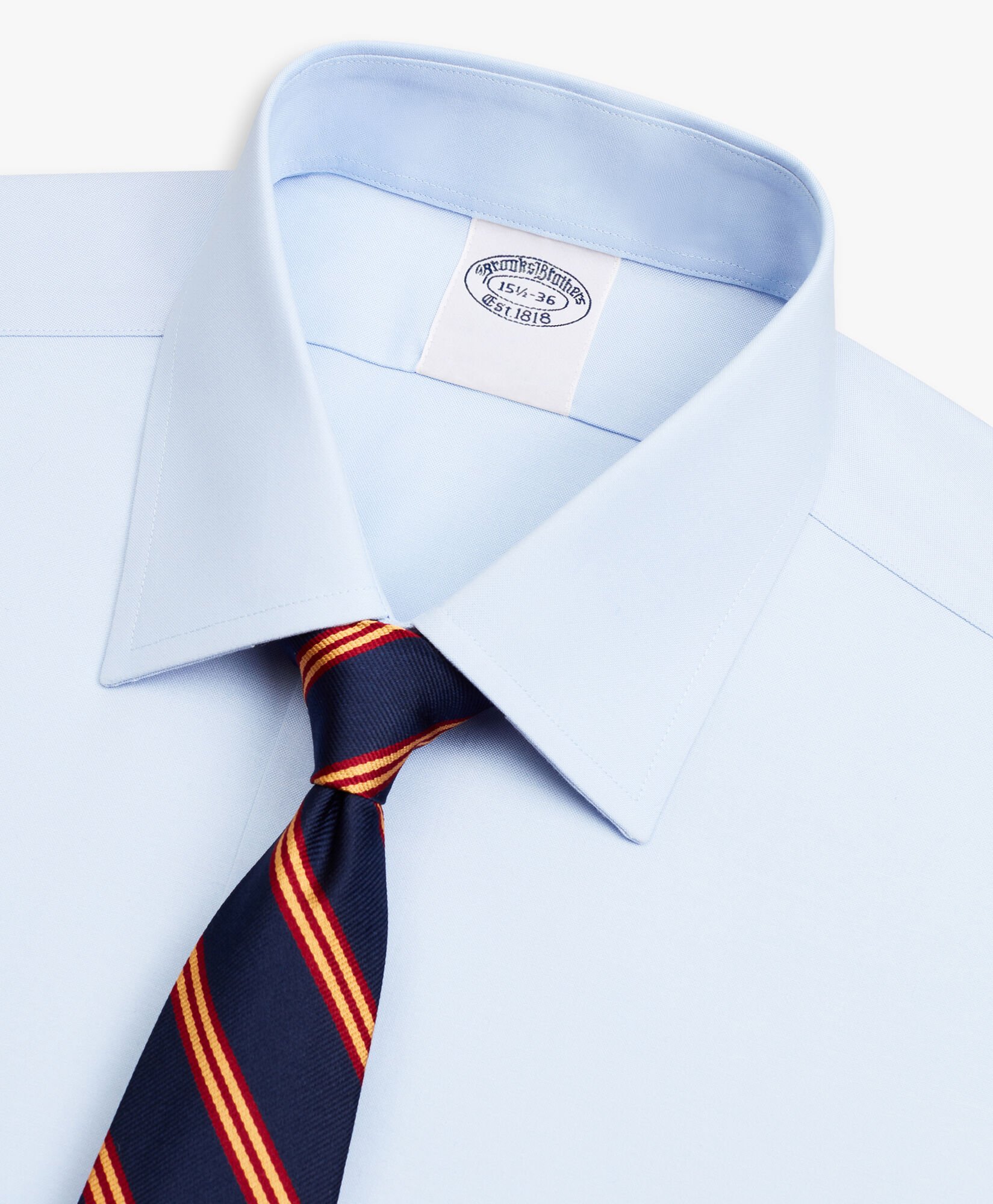Regular Fit Non-Iron Stretch Oxford Supima Shirt with Ainsley Collar