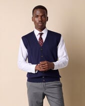 Brooks Brothers Gilet con Bottoni Blu Marino