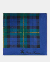 Brooks Brothers Pochette in Tartan Blu