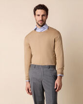 Brooks Brothers Merino Wool Crewneck Sweater Nut