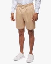 Brooks Brothers Stretch Short Pleat Front Dark Beige