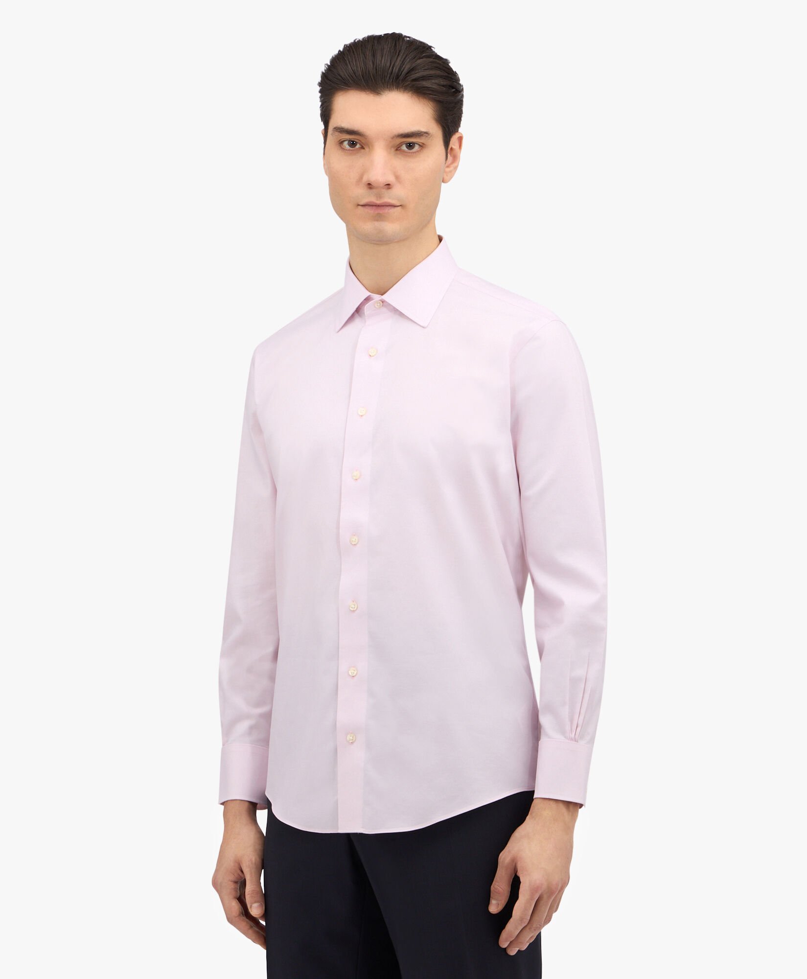 Slim Fit Non-Iron Twill Shirt with Ainsley Collar