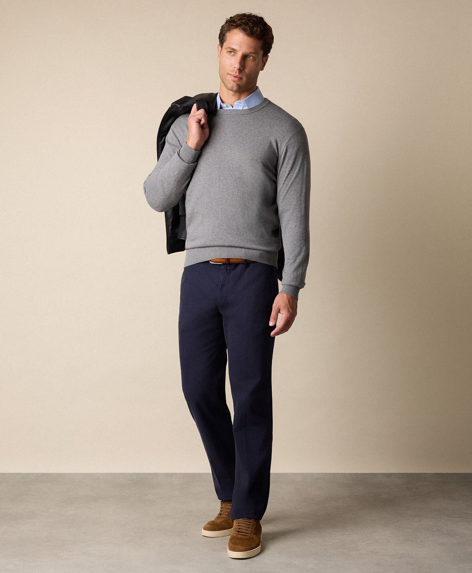 Slim Fit Non-Iron Oxford Shirt with Ainsley Collar