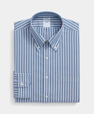 Brooks Brothers Regular Fit Non-Iron Oxford-Hemd mit Button-Down-Kragen Hellblau