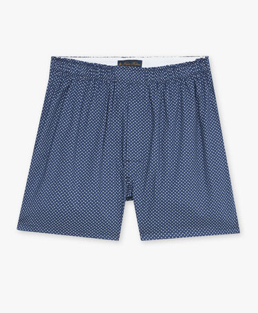 Brooks Brothers Marineblaue Boxershorts aus Baumwolle mit Blumendruck Marineblau