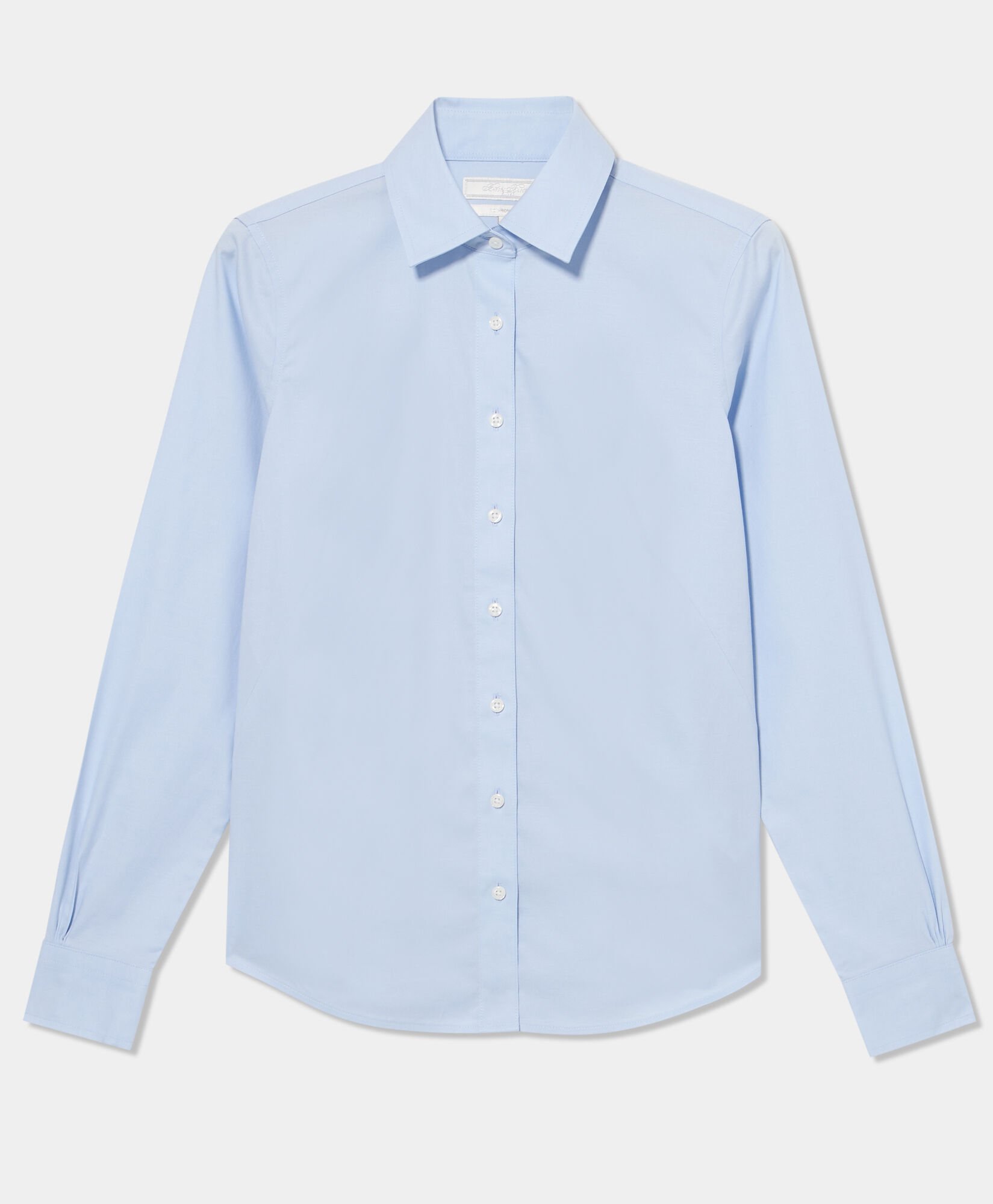 Fitted Non-Iron Oxford Shirt with Forward Point Collar