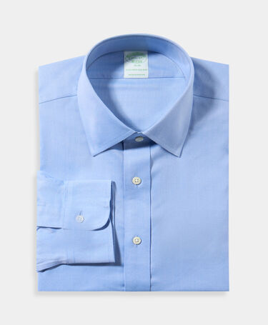 Brooks Brothers Slim Fit Non-Iron Performance Shirt with Ainsley Collar Light Blue