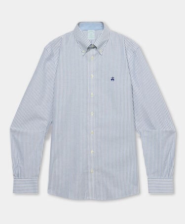 Brooks Brothers Koszula Slim Fit z Kołnierzykiem Button Down Blue