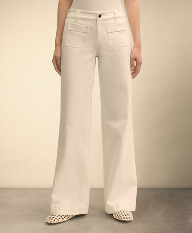 Brooks Brothers Pantalon en Denim avec Poches Appliquées Blanc