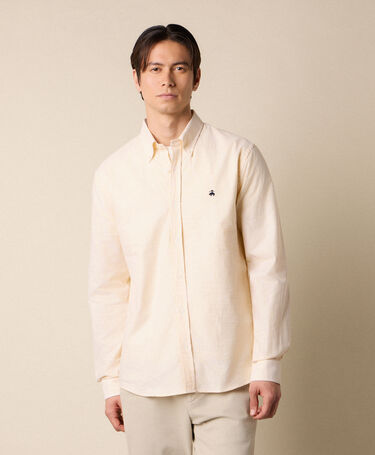 Brooks Brothers Slim Fit Oxford Shirt with Button Down Collar Yellow