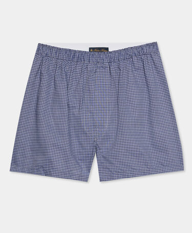 Brooks Brothers Tattersall Cotton Boxer Navy