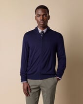 Brooks Brothers Maglione Full Zip Blu Marino