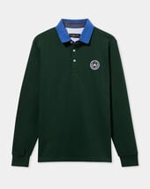 Brooks Brothers Cotton Polo with Logo Shield Green