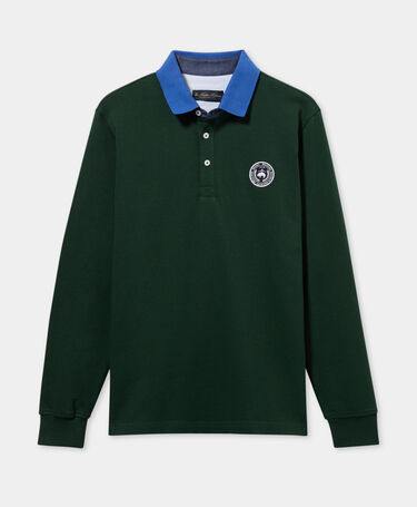Brooks Brothers Polo Bawełniane z Haftowanym Logo Zielony