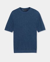 Brooks Brothers Cotton-Linen Knit T-Shirt Denim