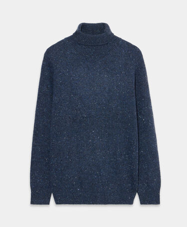 Brooks Brothers Donegal Wool Blend Turtleneck Navy