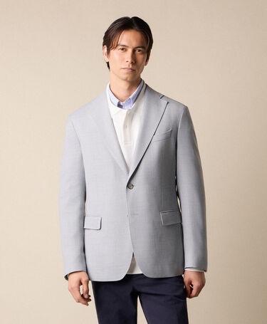 Brooks Brothers Blazer en tissu basket weave Gris Clair