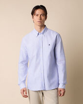 Brooks Brothers Slim Fit Oxford Shirt with Button Down Collar Blue