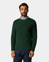 Brooks Brothers Cotton Crewneck Sweater Green