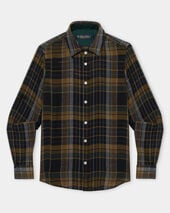 Brooks Brothers Hemd aus Viskose-Gaze Militärgrün