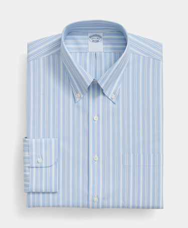 Brooks Brothers Regular Fit Non-Iron Oxford-Hemd mit Button-Down-Kragen Hellblau