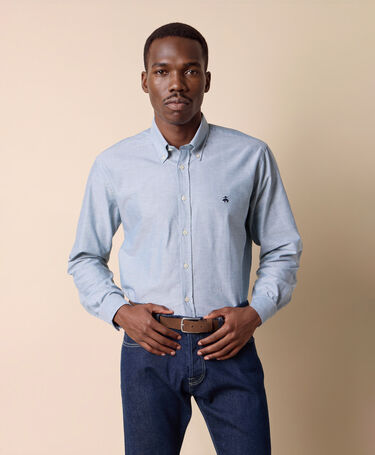 Brooks Brothers Koszula Oxford Regular Fit z Kołnierzykiem Button-Down Zielony