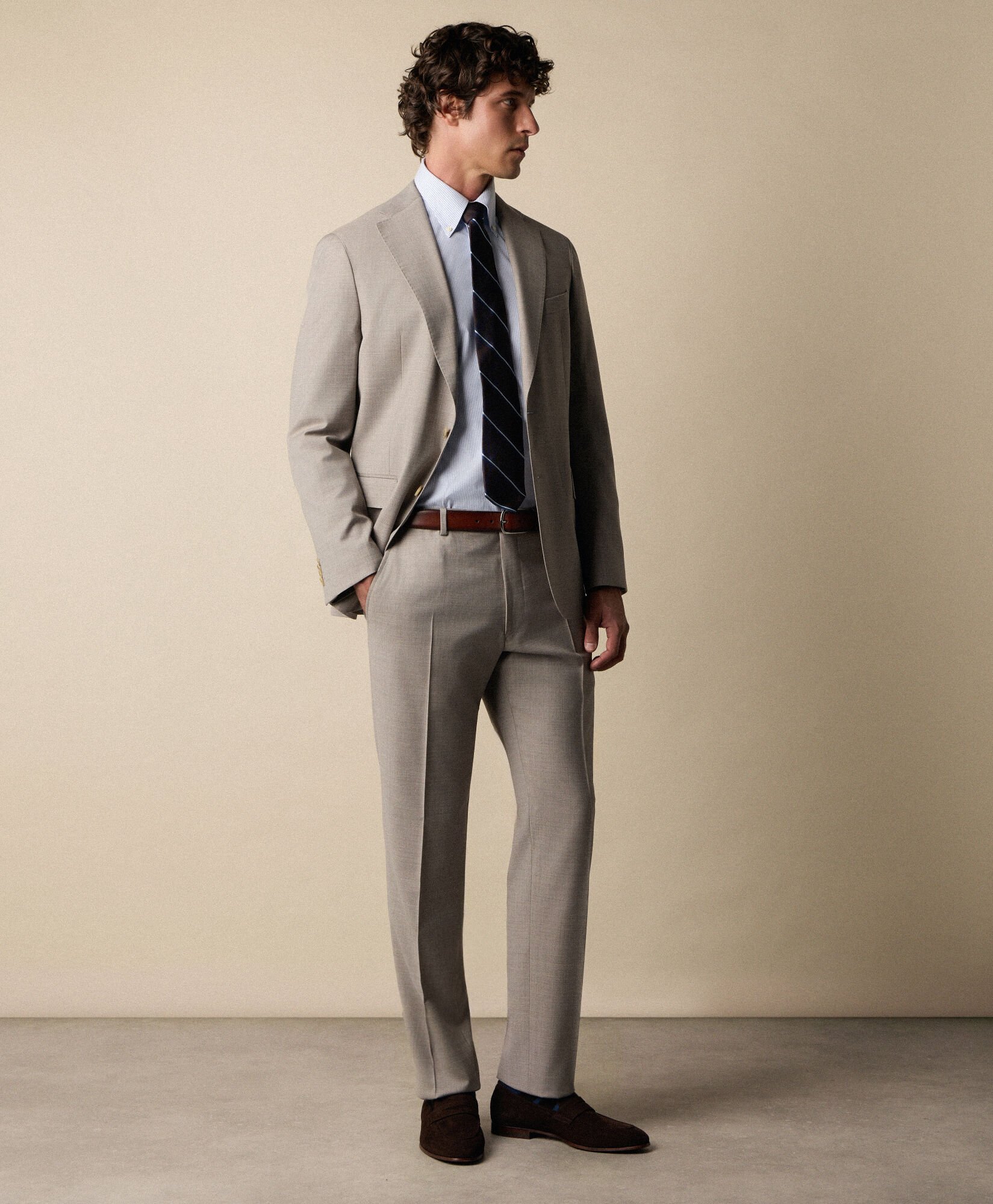 Virgin Wool Blend Comfort Trousers