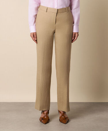 Brooks Brothers Pantalones Sartoriales Wide Leg en Lino Arena