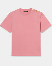 Brooks Brothers Camiseta de Algodón con Logo Bordado Rosa