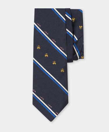 Brooks Brothers Brooks Brothers x Canottieri - Corbata de Seda Azul Marino