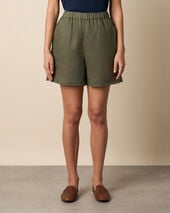 Brooks Brothers Heavy Linen Shorts Military