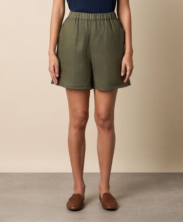 Brooks Brothers Heavy Linen Shorts Military