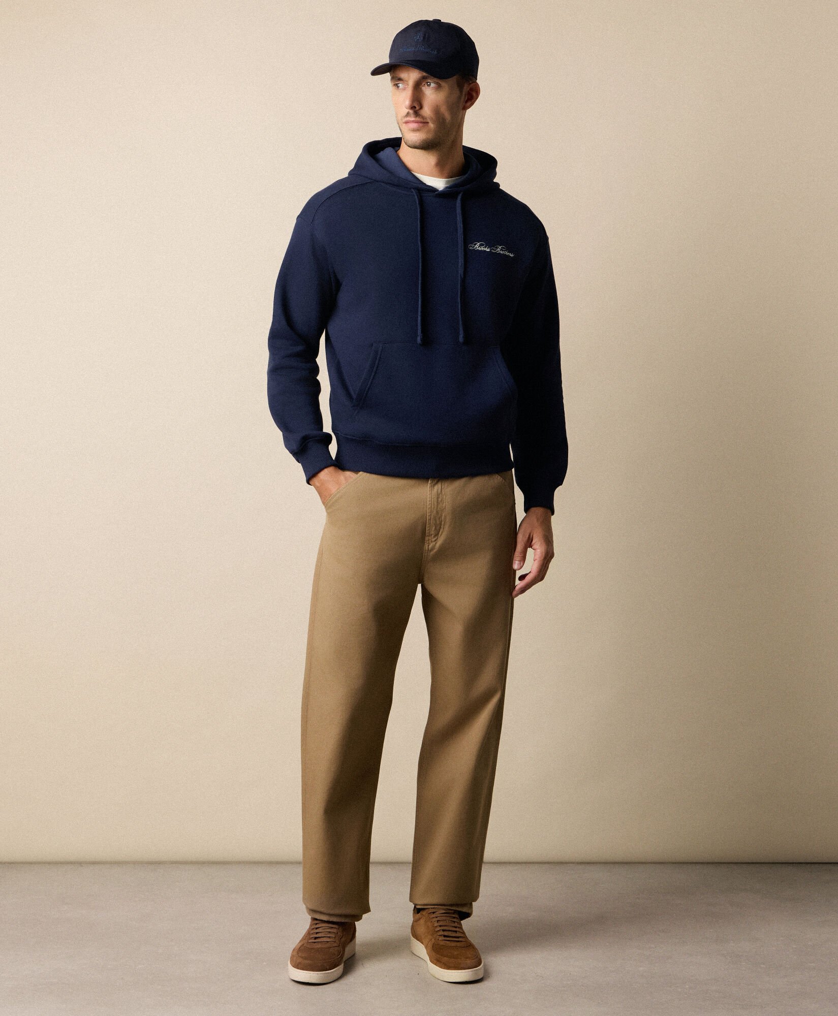 Cotton Hoodie with Embroidered Logo